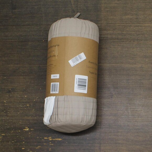 NWT iEnjoy Home Season 3-Piece Stripe Stitch Quilt Set Beige Brown Full / Queen - Picture 6 of 10